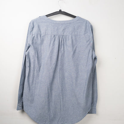Embroidered Chambray Blouse
