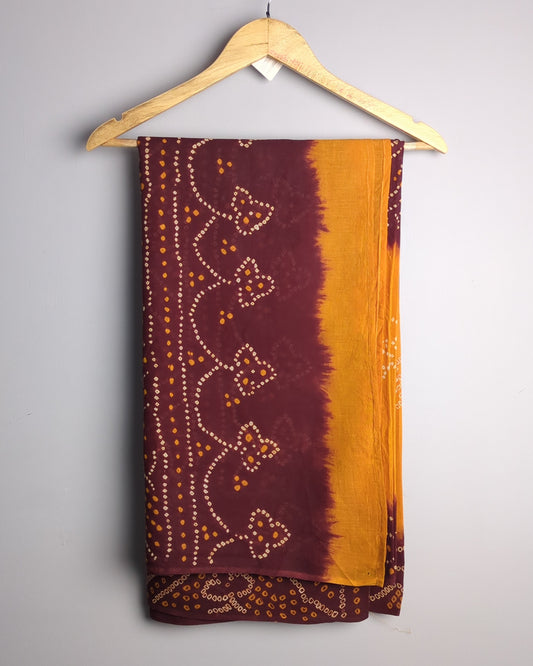 Orange Bandhani Saree