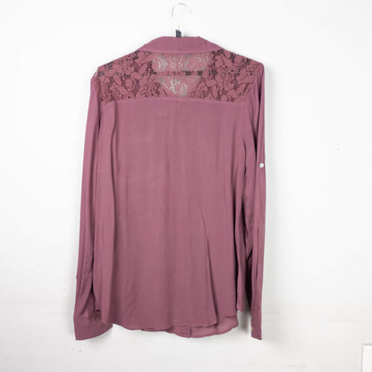 Lace Detail Button-Up Shirt