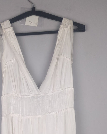 Mango White Maxi Dress