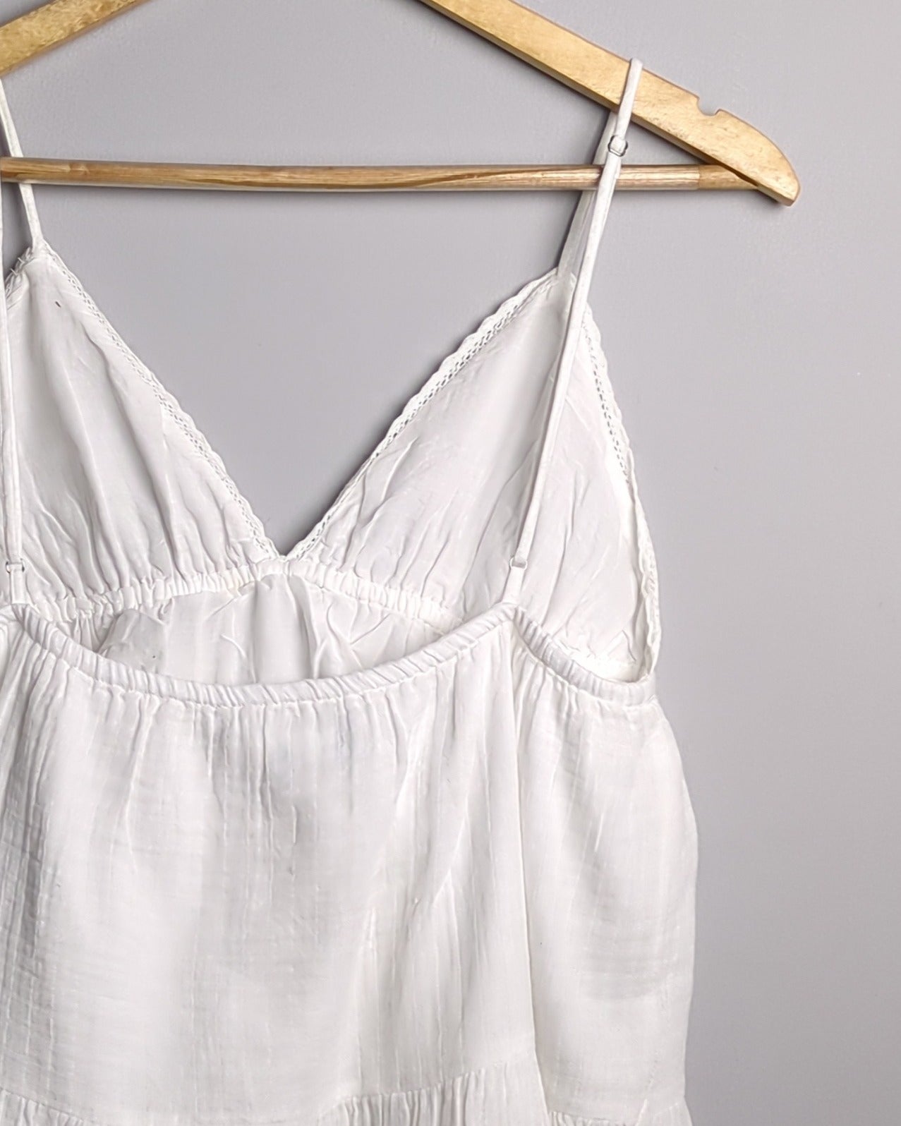 Zara White Tiered Cami