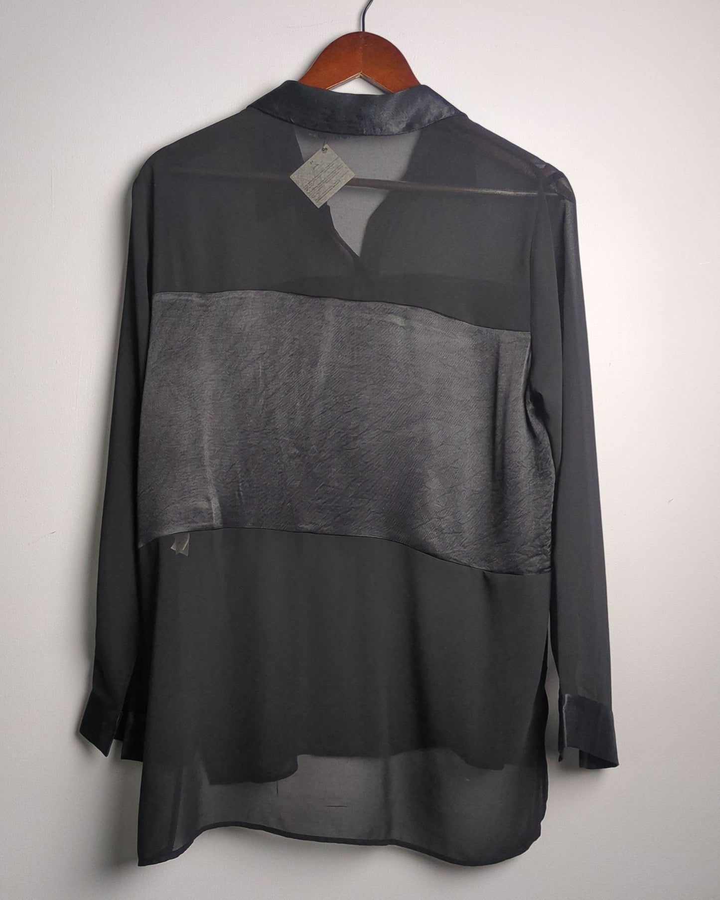 Zara Black Sheer Blouse
