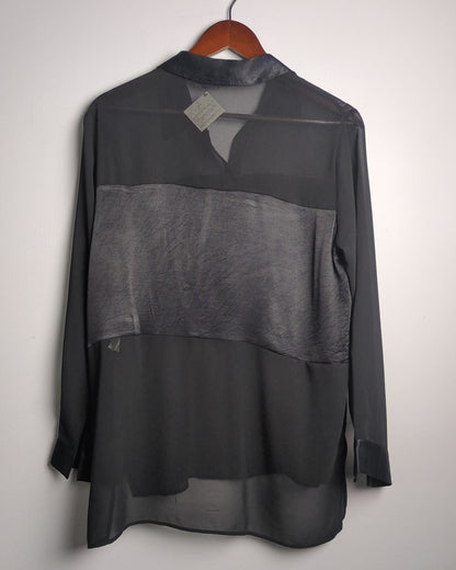 Zara Black Sheer Blouse