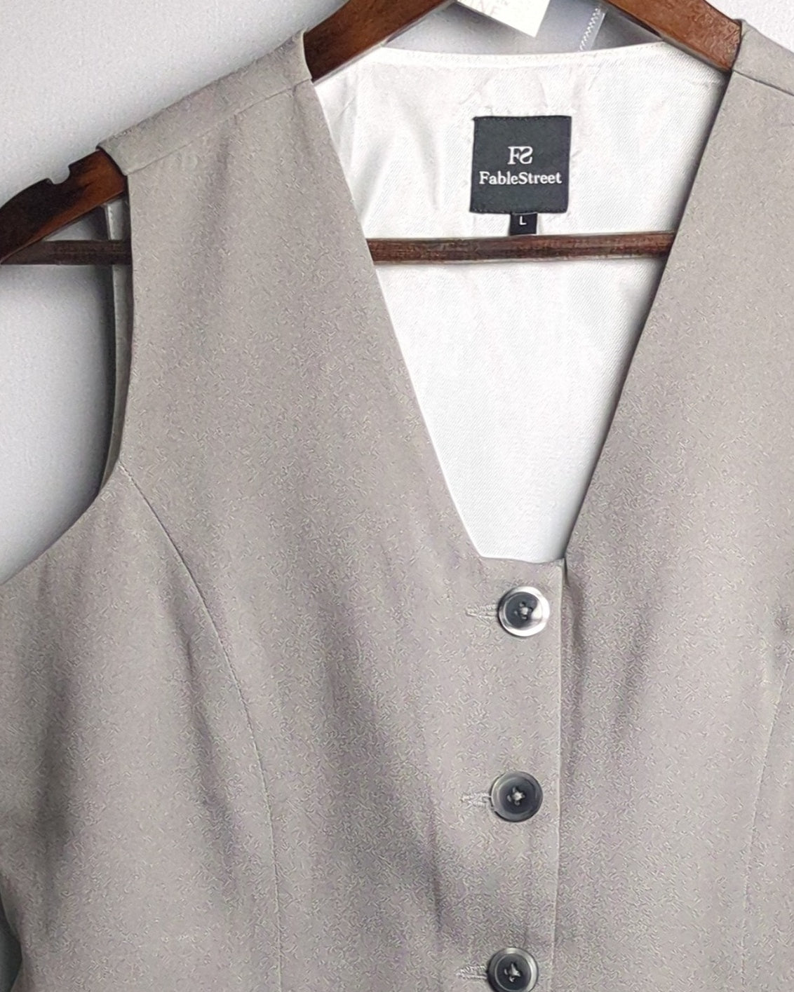 Fable Street Gray Tailored Vest