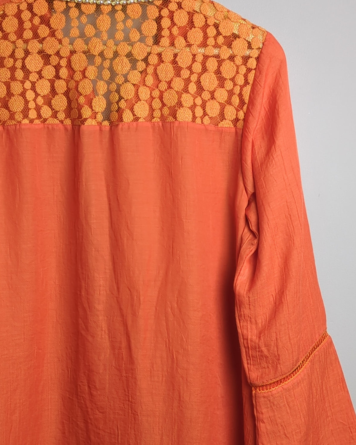 Rriso Orange Collared Tunic