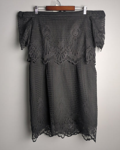 Topshop Black Lace Dress