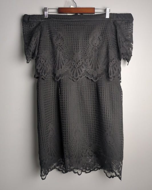 Topshop Black Lace Dress