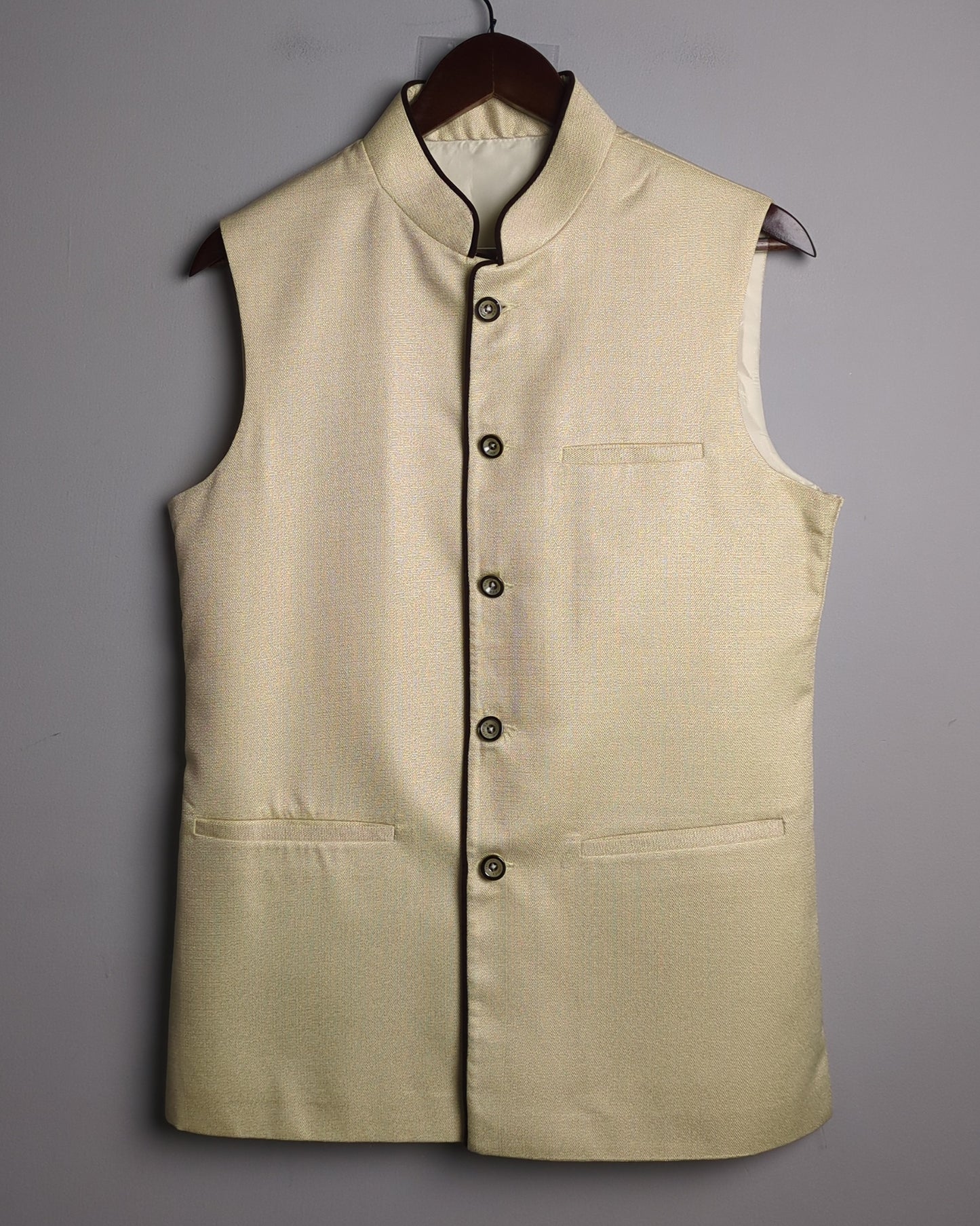 Beige Nehru Vest