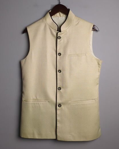 Beige Nehru Vest