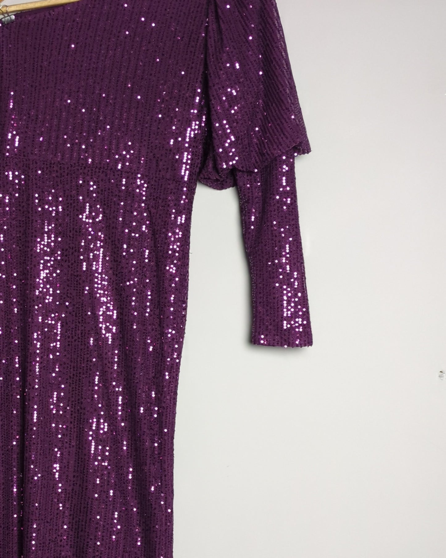 B+ Vestry Purple Sequin Gown