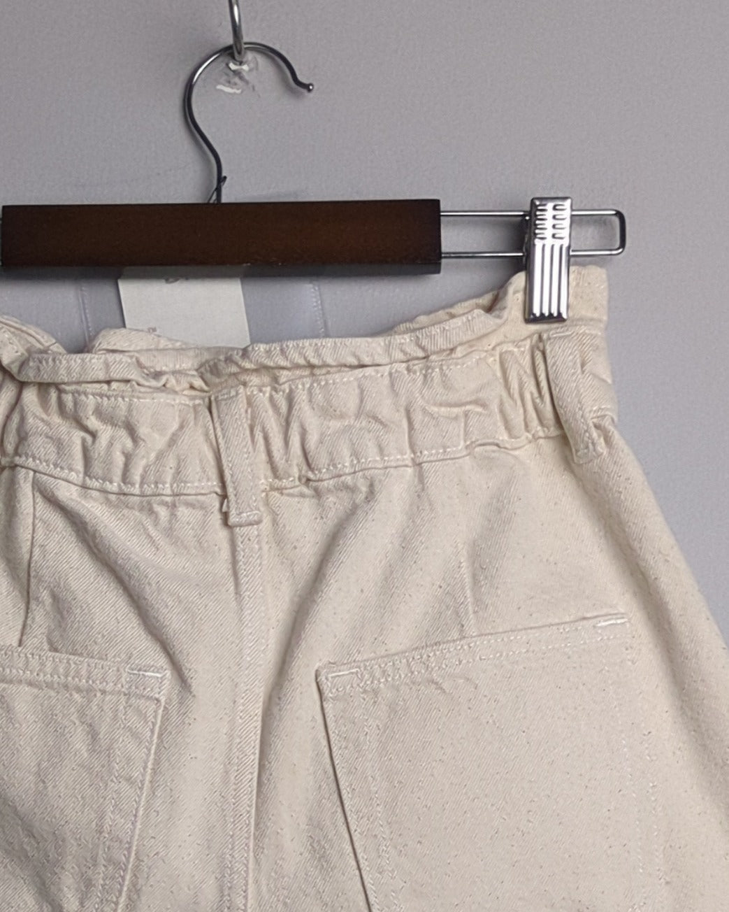Zara Beige Denim Shorts