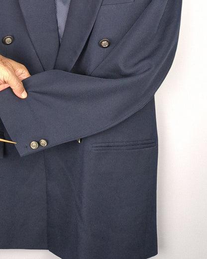Blue Double-Breasted Blazer