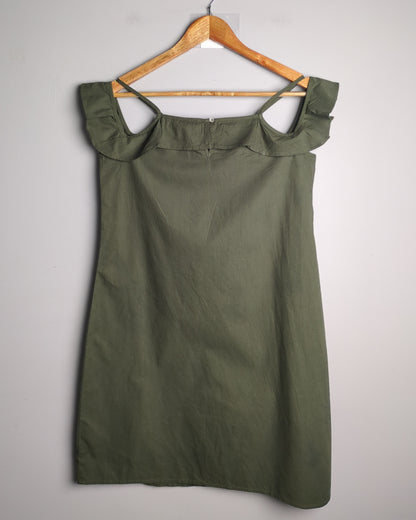 Love Genration Green Ruffle Dress