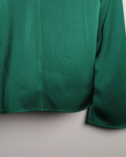 H&M Green Satin Blouse