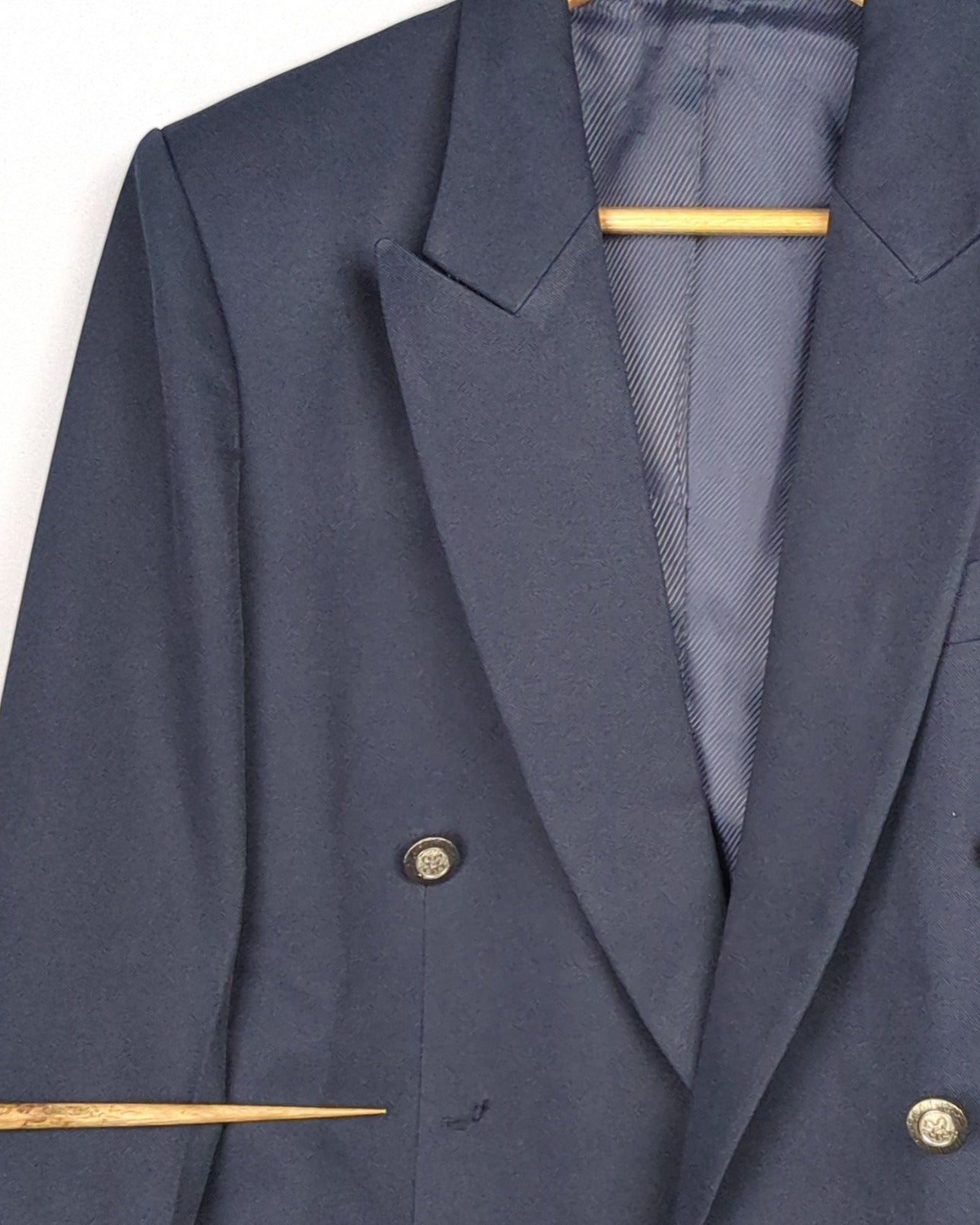 Blue Double-Breasted Blazer
