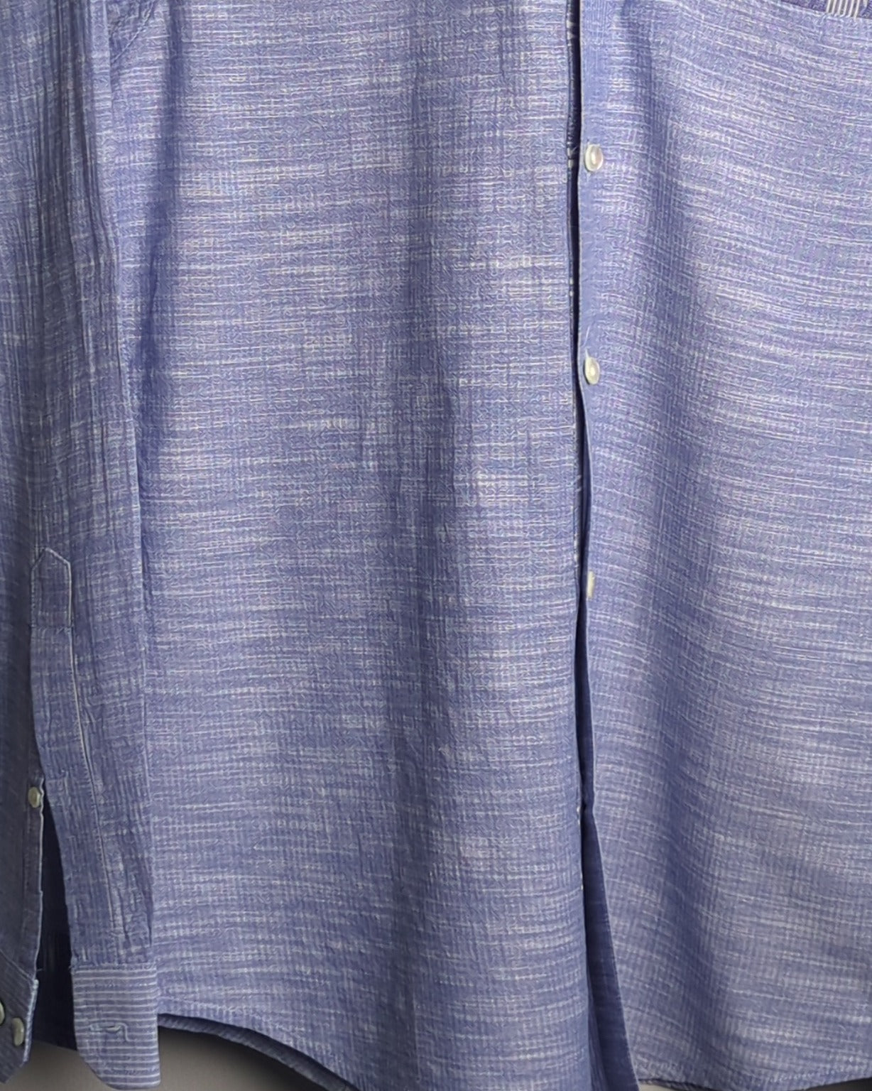 Fabindia Blue Mandarin Shirt