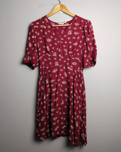 Cover Story Wine Floral Dress