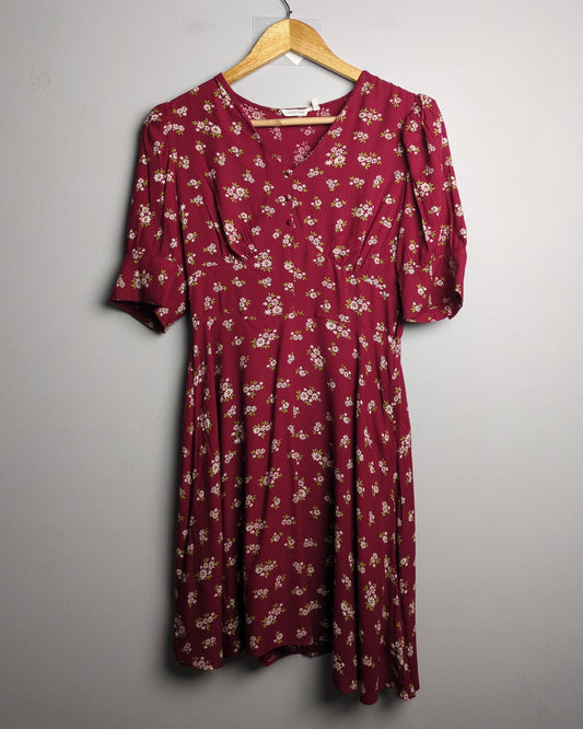 Cover Story Wine Floral Dress