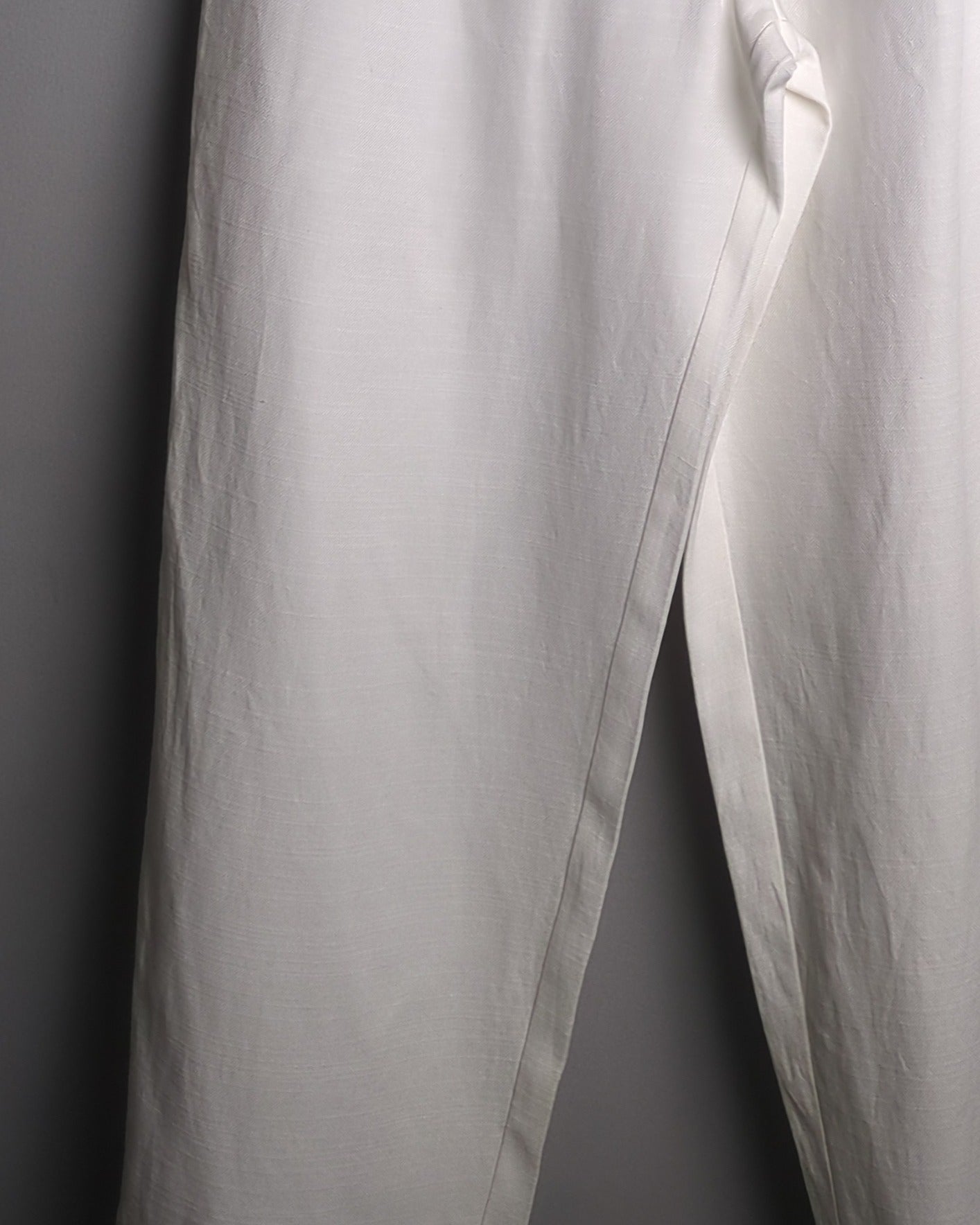 Zara White Casual Trousers