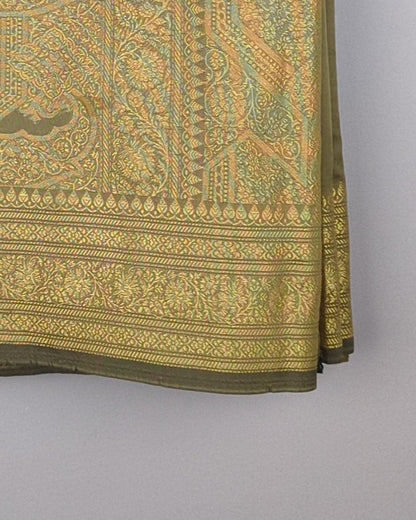Green Graphic Saree