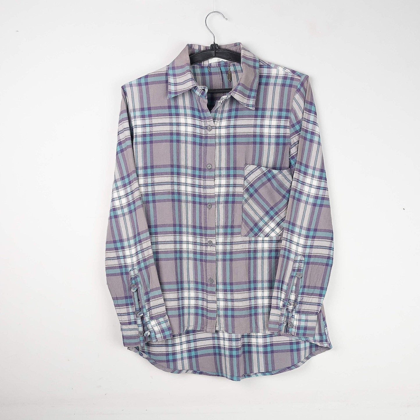 Plaid Button-Up Shirt