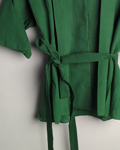 Zara Green V-Neck Blouse
