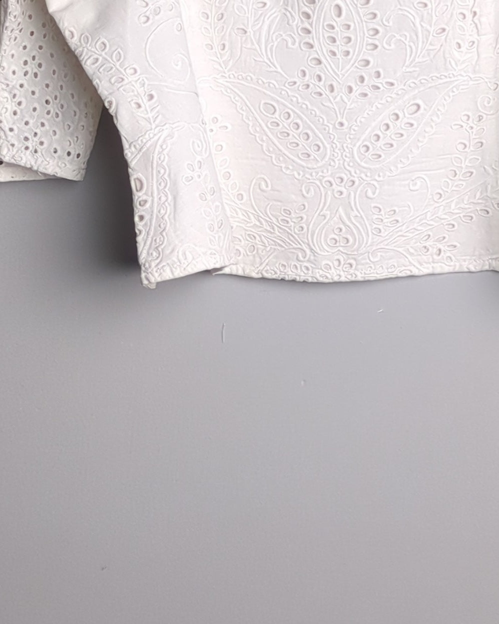 H&M White Eyelet Blouse
