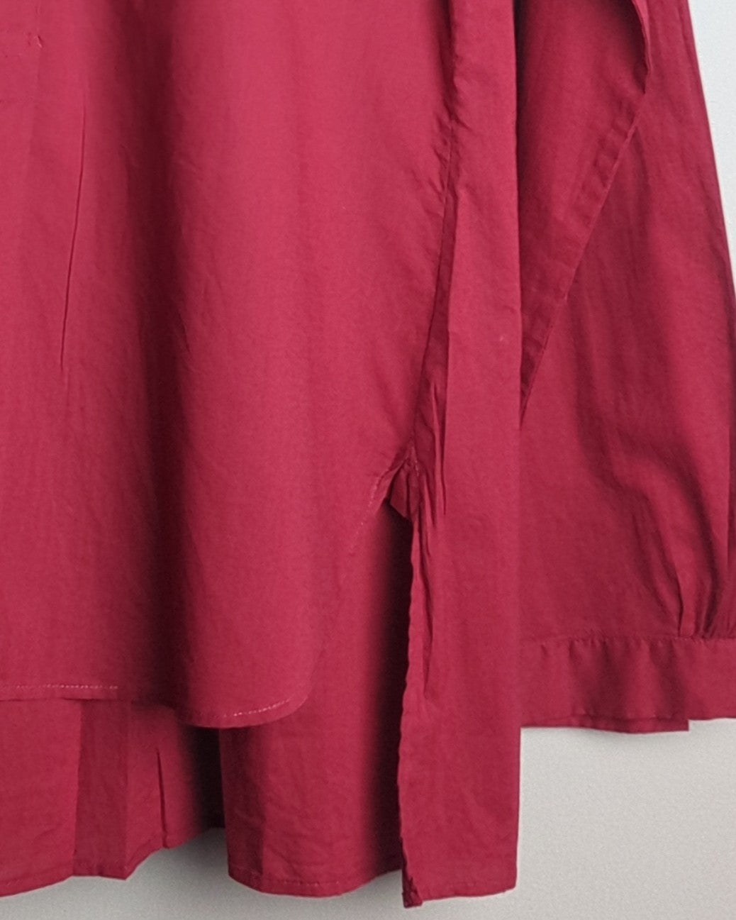 Wine Mandarin Shirt
