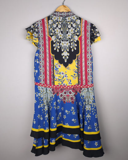 Alice + Olivia Blue Patterned Dress