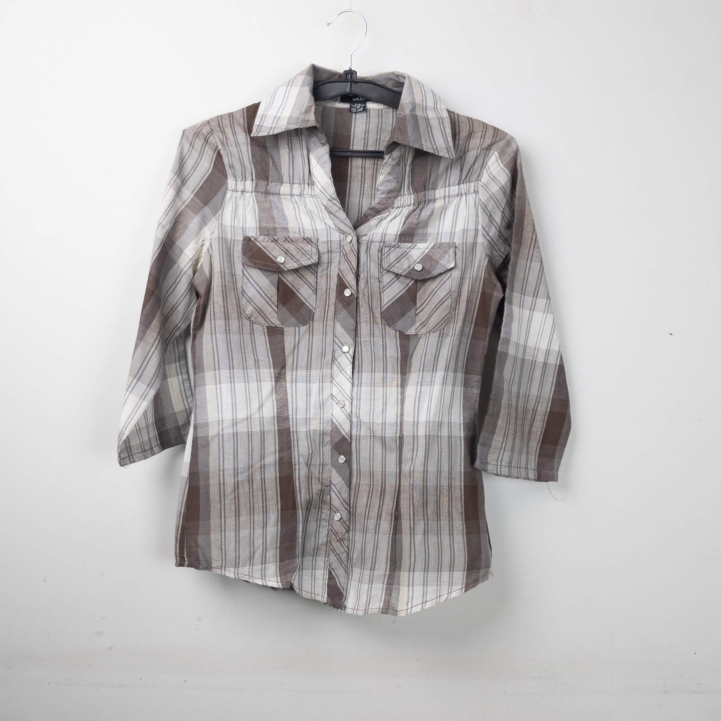 Plaid Button-Up Shirt