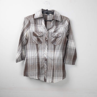 Plaid Button-Up Shirt