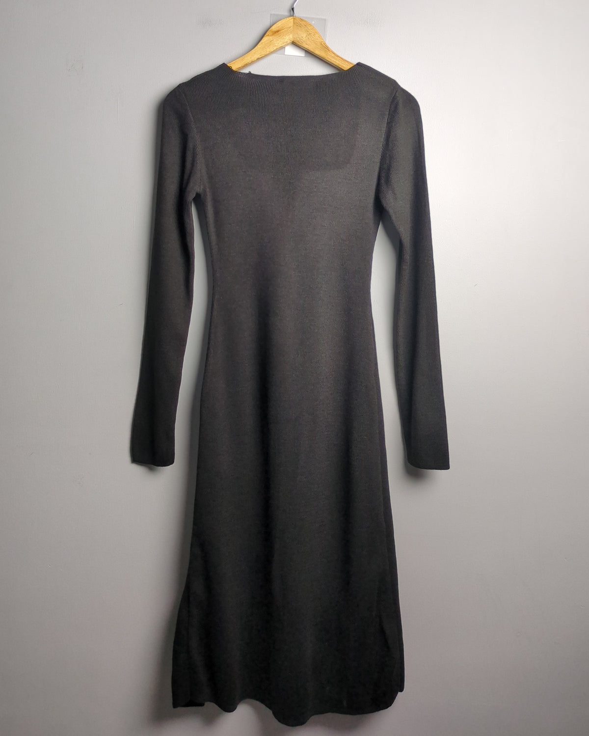 Na-Kd Black Ribbed Dress