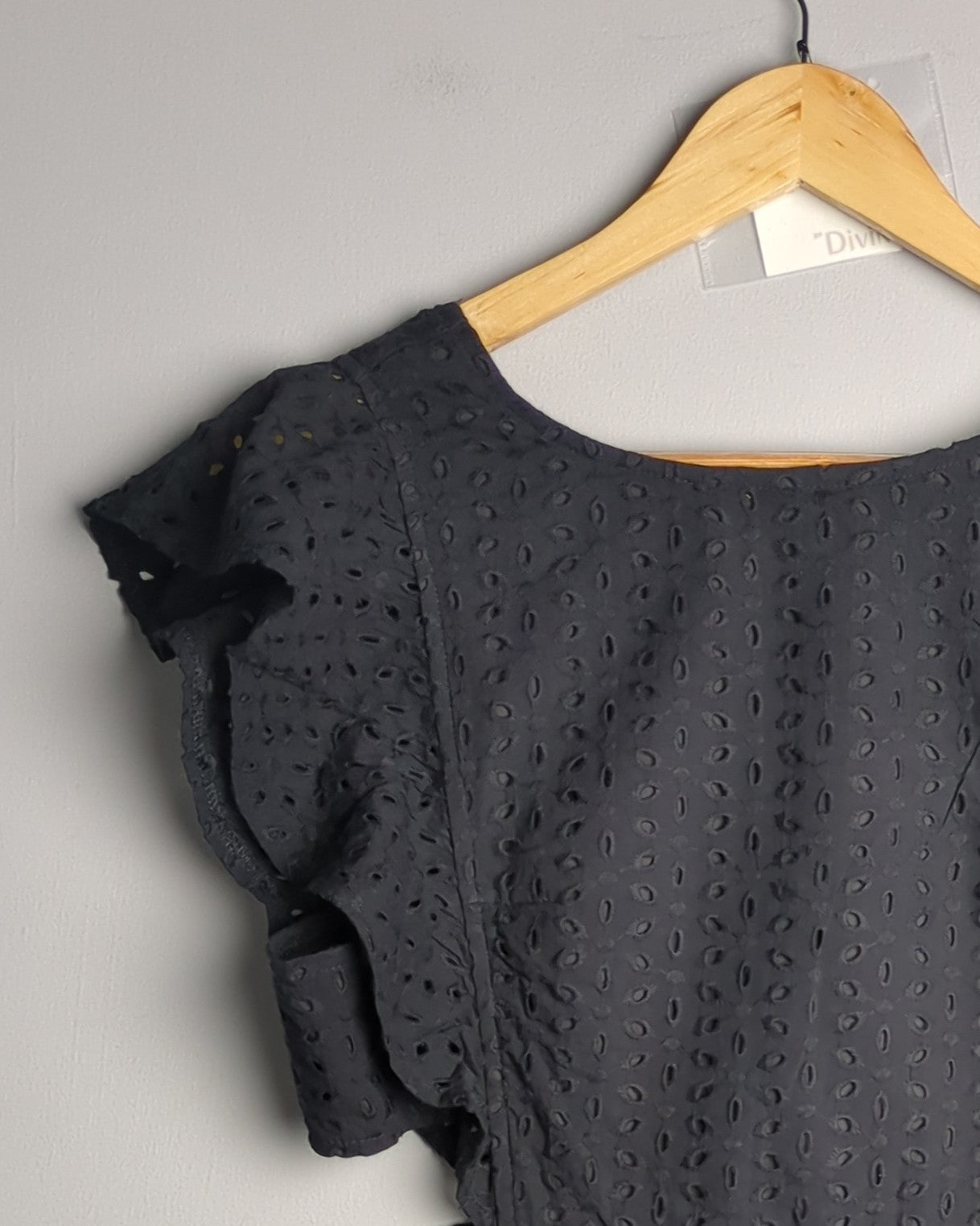 Shein Black Eyelet Dress