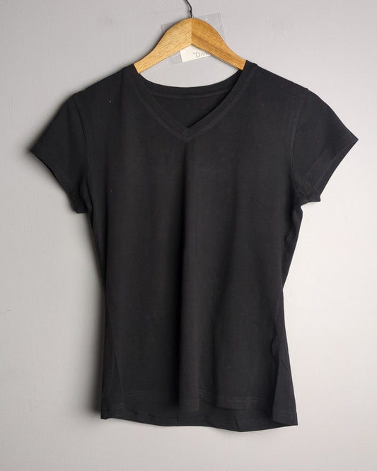 Black V-Neck Tee