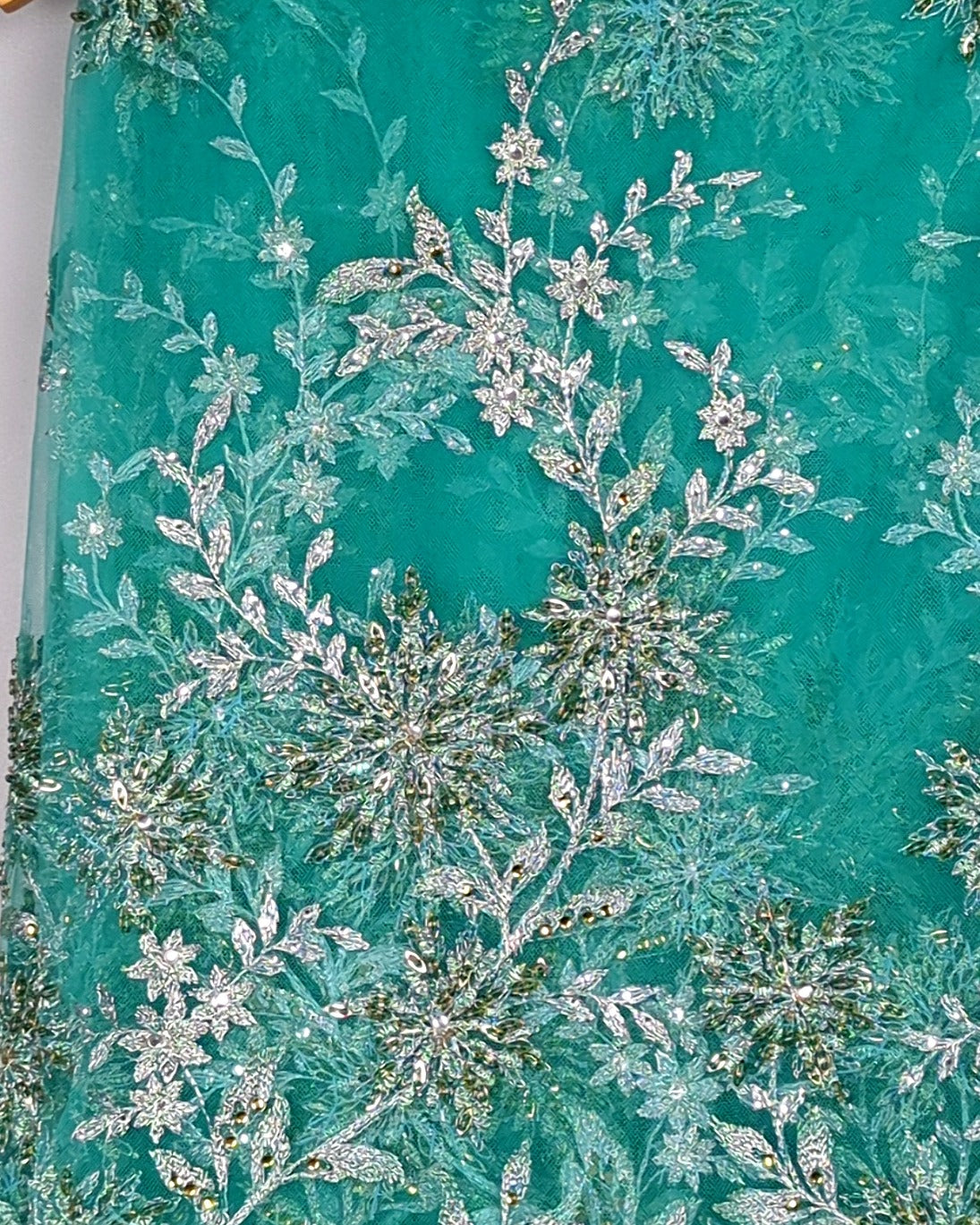 Green Embroidered Saree