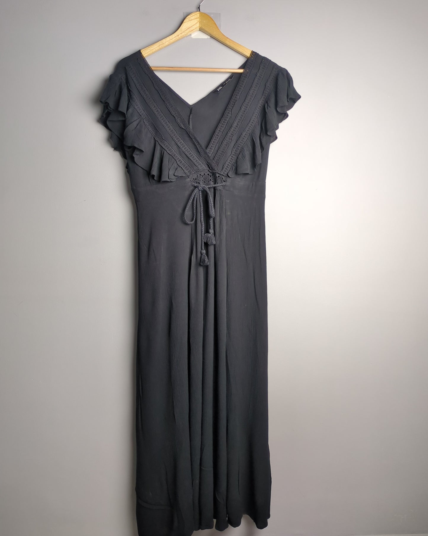 Zara Black Ruffle Dress