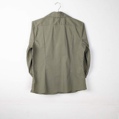 Olive Green Button-Down Shirt