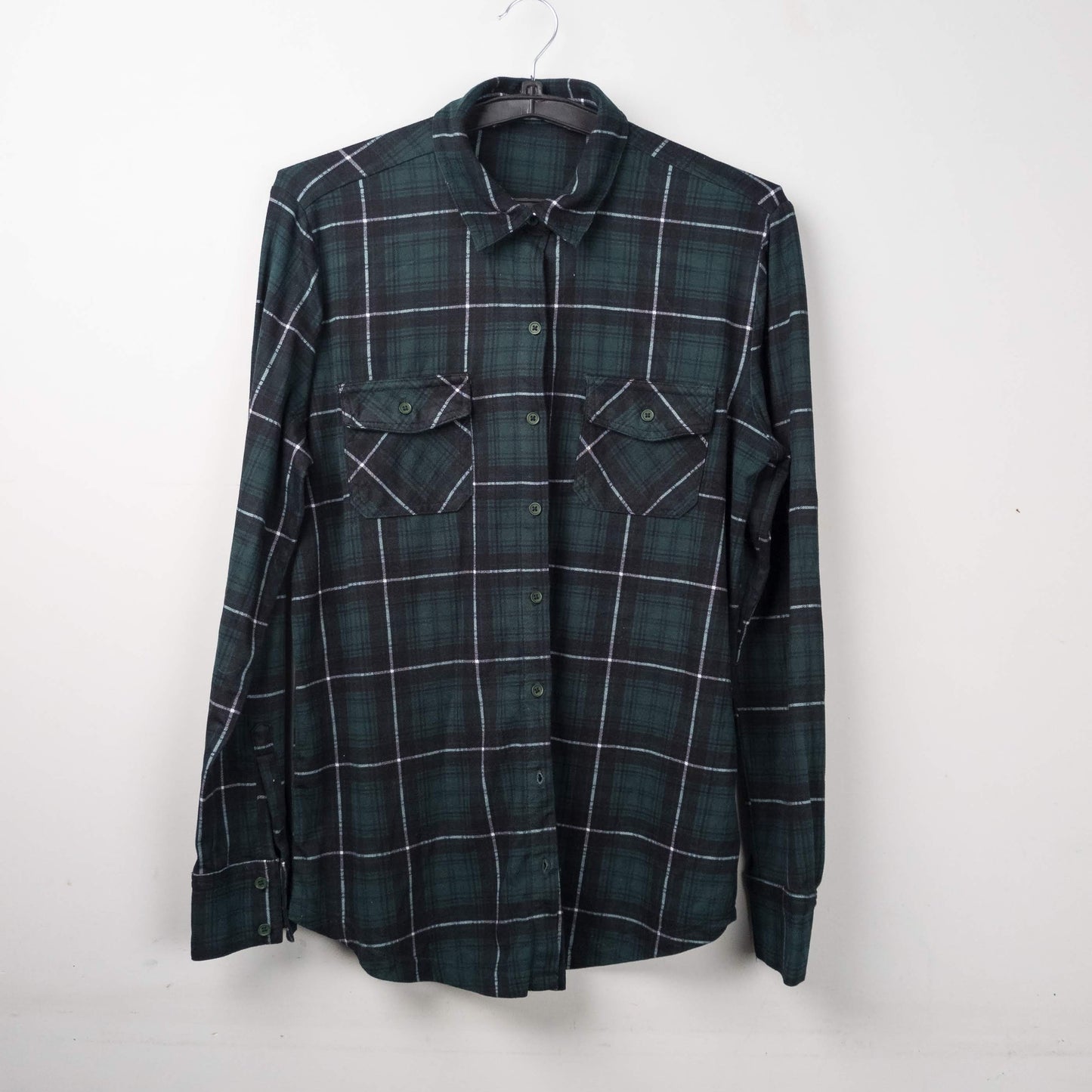 Green Plaid Flannel Shirt