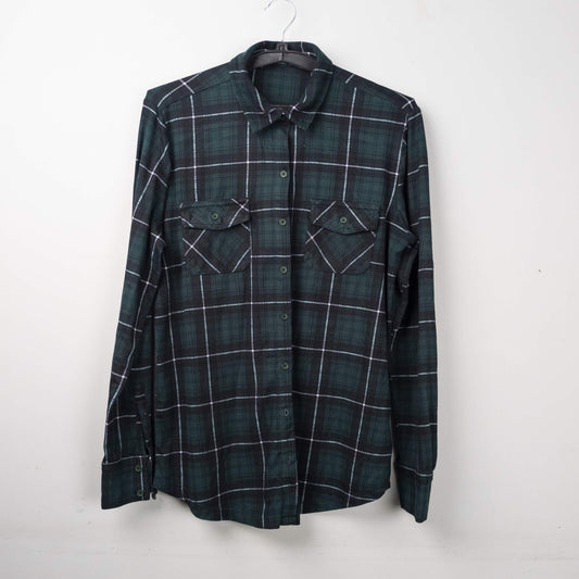 Green Plaid Flannel Shirt
