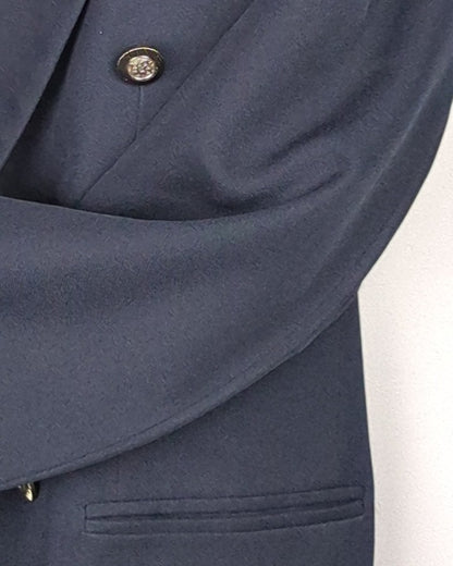 Blue Double-Breasted Blazer