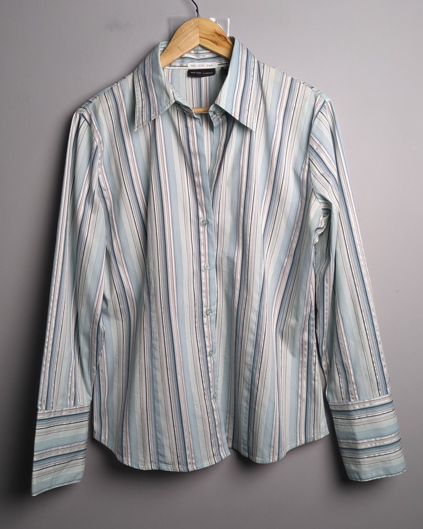 Nelson Eva Blue Button Shirt