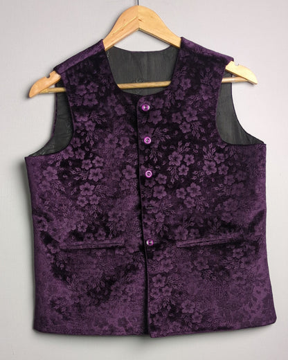 Purple Floral Vest