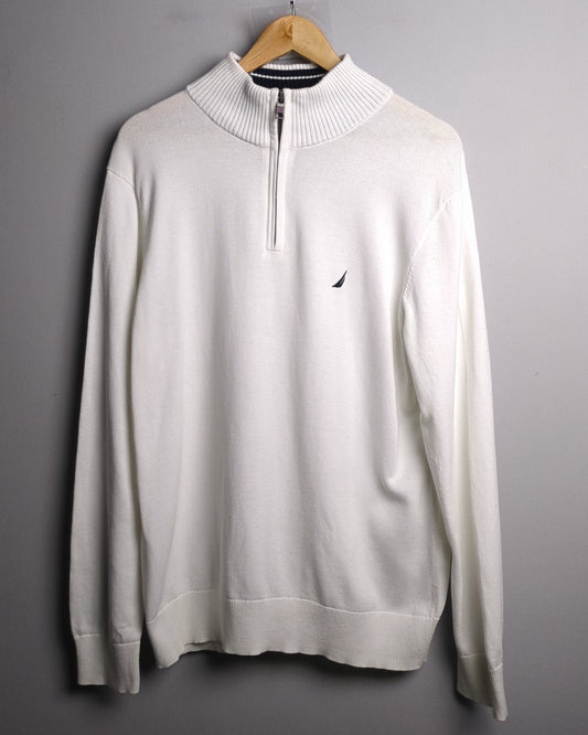 Nautica White Quarter Zip