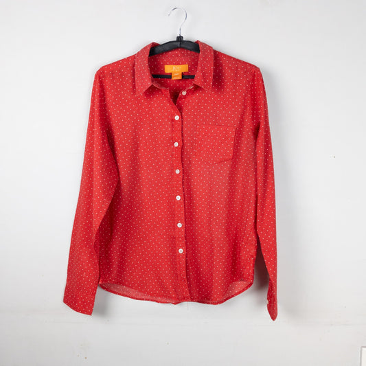 Red Polka Dot Button Down Shirt