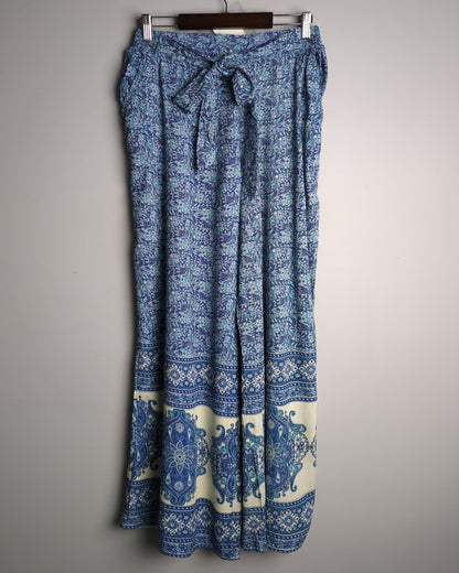 Romantic Gypsy Blue Wide-Leg Pants