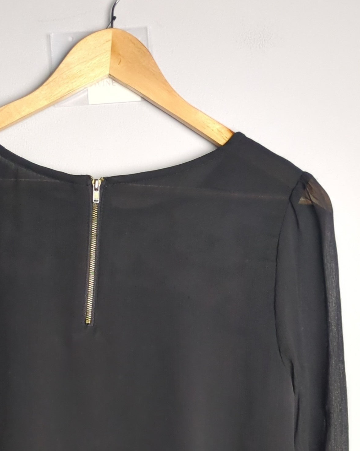 Forever 21 Black Embellished Blouse