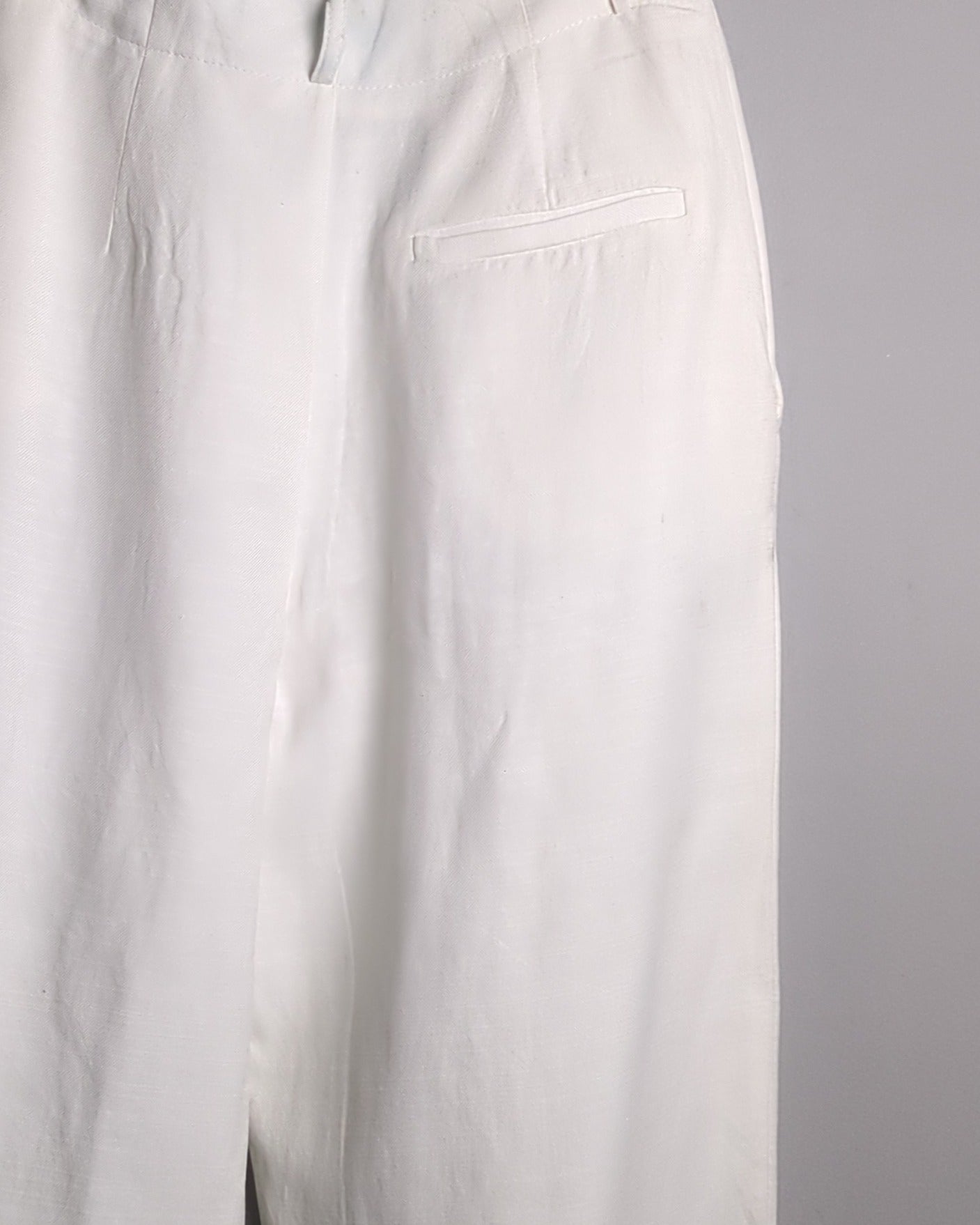 Zara White Casual Trousers