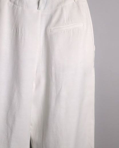 Zara White Casual Trousers