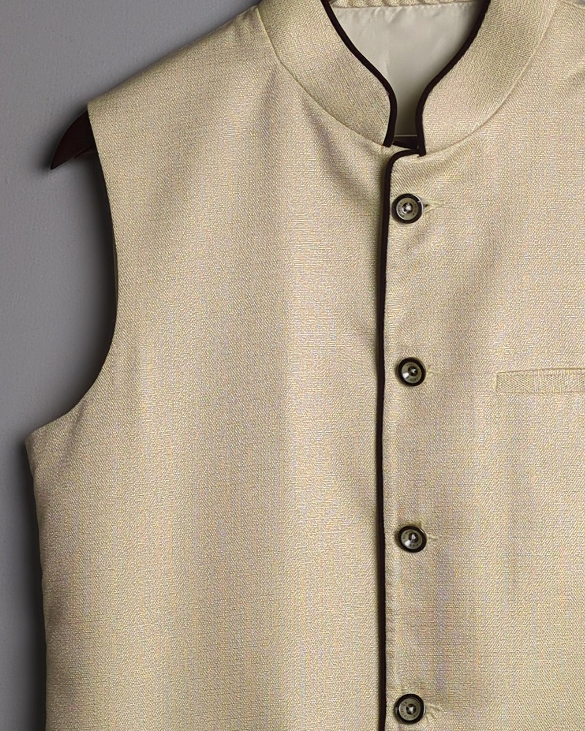 Beige Nehru Vest