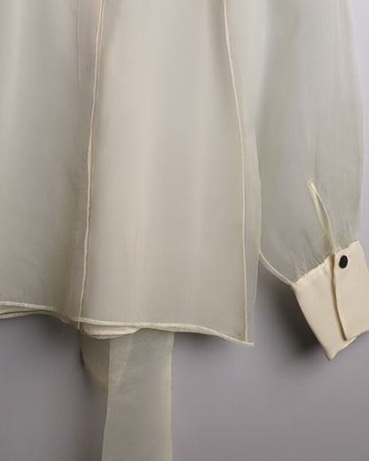 Zara White Sheer Blouse